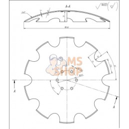 Disque herse crénelé 560mm 6-h | GOPART Disque herse crénelé 560mm 6-h | GOPARTPR#700660