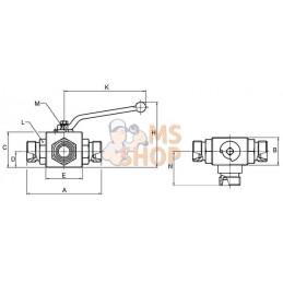 Vanne à bille 3/2-L - M14x1/5 | GOPART Vanne à bille 3/2-L - M14x1/5 | GOPARTPR#479403