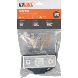 Feu de gabarit LED, 0.4/0.7W, rectangulaire, 12/24V, blanc, 112x45x17mm, 1 LED, gopart | GOPART Feu de gabarit LED, 0.4/0.7W, re