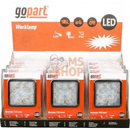 Présentoir phares 12 pièces LED 24W, 1920lm, 10-30V, 110x45x110mm faisceau large, gopart | GOPART Présentoir phares 12 pièces LE