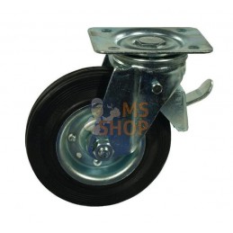Roue pivotante, roue en polyuréthane : Ø100x30mm, Fixation de plaque: 100x80mm Load: 70kg Tente | GOPART Roue pivotante, roue en