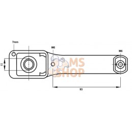 Poignée de porte gauche p/ CNH | GOPART Poignée de porte gauche p/ CNH | GOPARTPR#554078