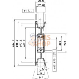 Poulie p/Castelgarden 125601555/0 | GOPART Poulie p/Castelgarden 125601555/0 | GOPARTPR#777218