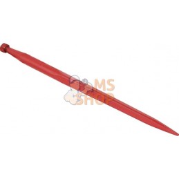 Dent de chargeur, droite, section carrée 45x980mm, extrémité pointue avec écrou M28x1.5mm, rouge, gopart | GOPART Dent de charge