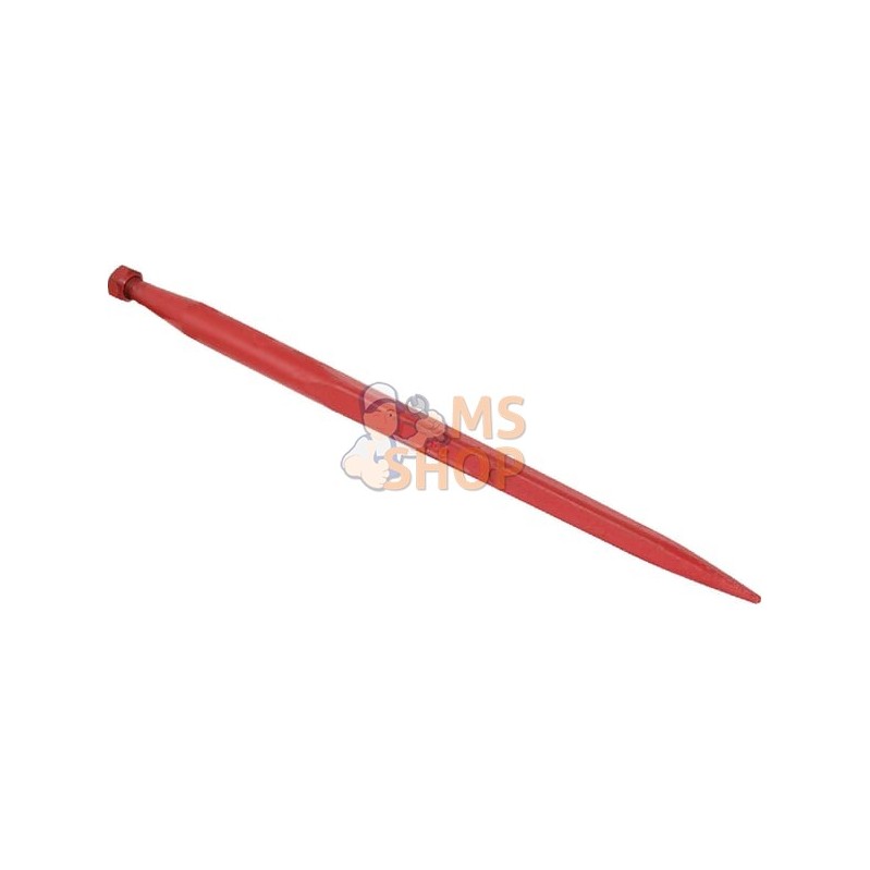 Dent de chargeur, droite, section carrée 45x980mm, extrémité pointue avec écrou M28x1.5mm, rouge, gopart | GOPART Dent de charge