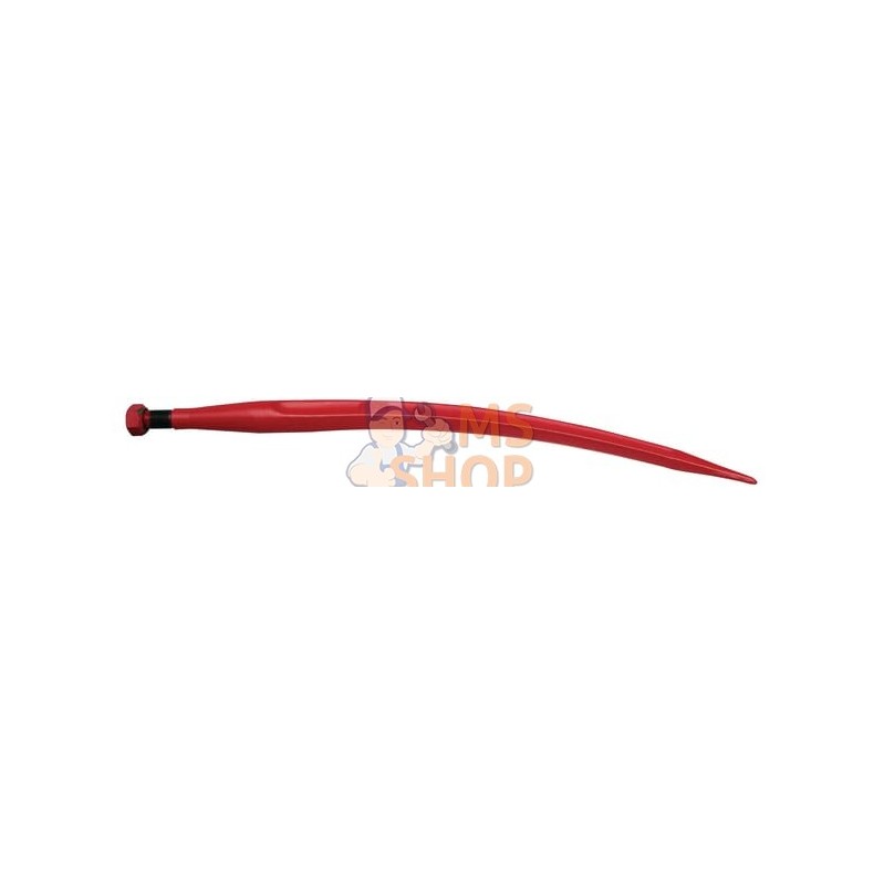 Dent de chargeur, courbée, section en double T 37x660mm, extrémité pointue avec écrou M22x1.5mm, rouge, gopart | GOPART Dent de 