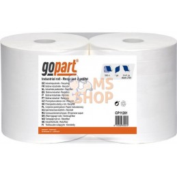 Essuie-tout, rouleau blanc, 23cm x 1000m, 1 pli, extérieur Ø370mm, gaufré, gopart | GOPART Essuie-tout, rouleau blanc, 23cm x 10