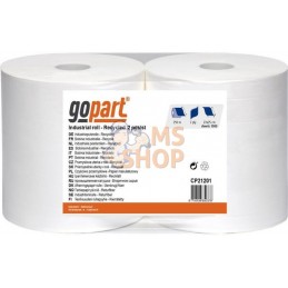 Essuie-tout, rouleau blanc, 23cm x 250m, 2 plis, extérieur Ø270mm, gaufré, gopart | GOPART Essuie-tout, rouleau blanc, 23cm x 25