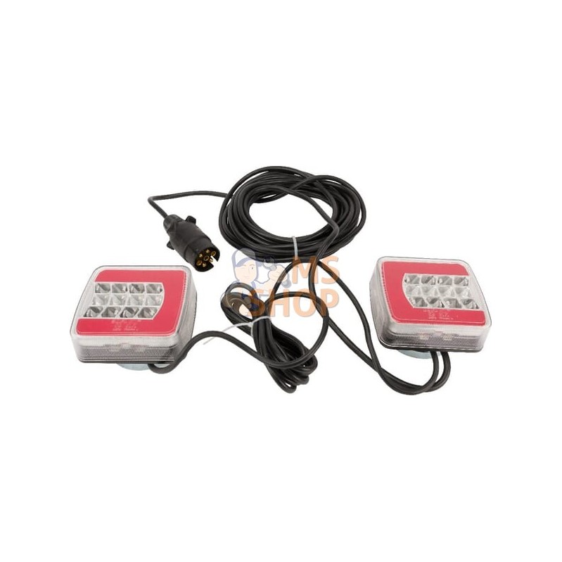 Kit signalisation LED feux arrière câble 7,5 m magnétique | GOPART Kit signalisation LED feux arrière câble 7,5 m magnétique | G