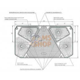 Feu arrière rectangle gauche 5 plots | GOPART Feu arrière rectangle gauche 5 plots | GOPARTPR#777309