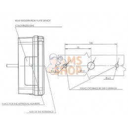 Feu arrière rectangle droit 5 plots - EU | GOPART Feu arrière rectangle droit 5 plots - EU | GOPARTPR#777311