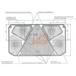 Feu arrière rectangle droit 5 plots - EU | GOPART Feu arrière rectangle droit 5 plots - EU | GOPARTPR#777311