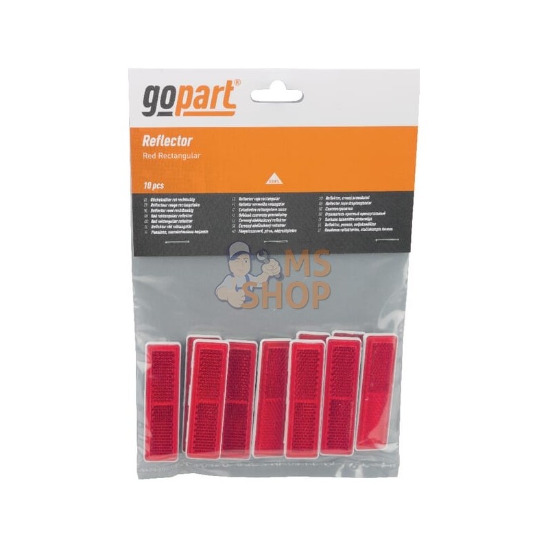 Catadioptre rectangle rouge 69x20mm | GOPART Catadioptre rectangle rouge 69x20mm | GOPARTPR#713973