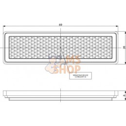 Catadioptre rectangle orange | GOPART Catadioptre rectangle orange | GOPARTPR#713972