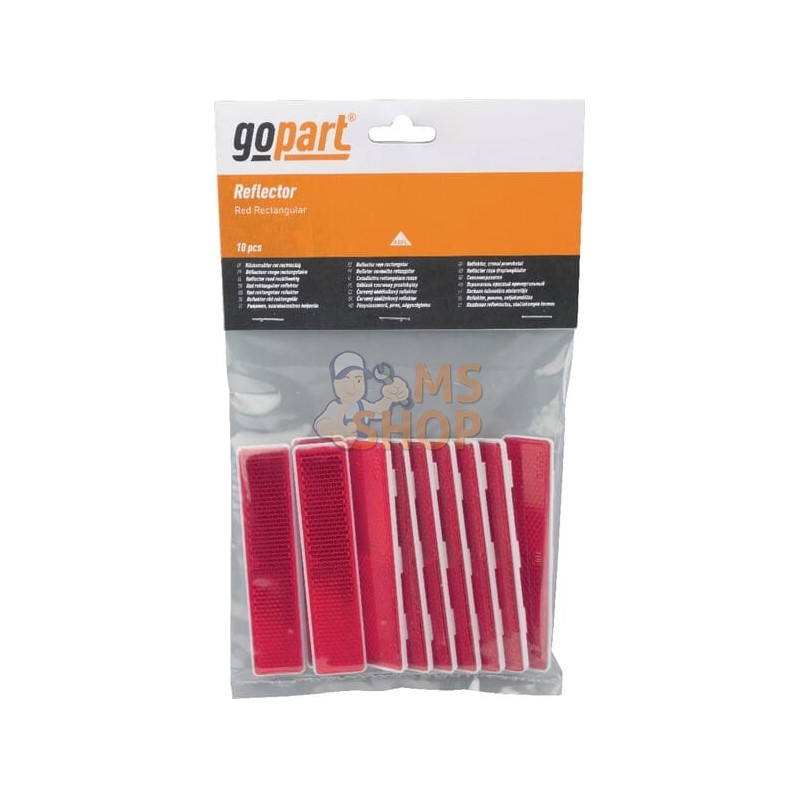 Catadioptre rectangle rouge 105x24mm | GOPART Catadioptre rectangle rouge 105x24mm | GOPARTPR#713970