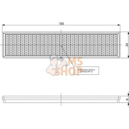 Catadioptre rectangle rouge 105x24mm | GOPART Catadioptre rectangle rouge 105x24mm | GOPARTPR#713970