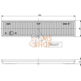 Catadioptre rectangle blanc 105x24mm | GOPART Catadioptre rectangle blanc 105x24mm | GOPARTPR#713969