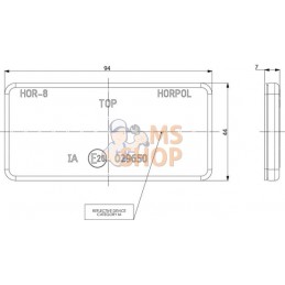 Catadioptre rectangle orange | GOPART Catadioptre rectangle orange | GOPARTPR#713963