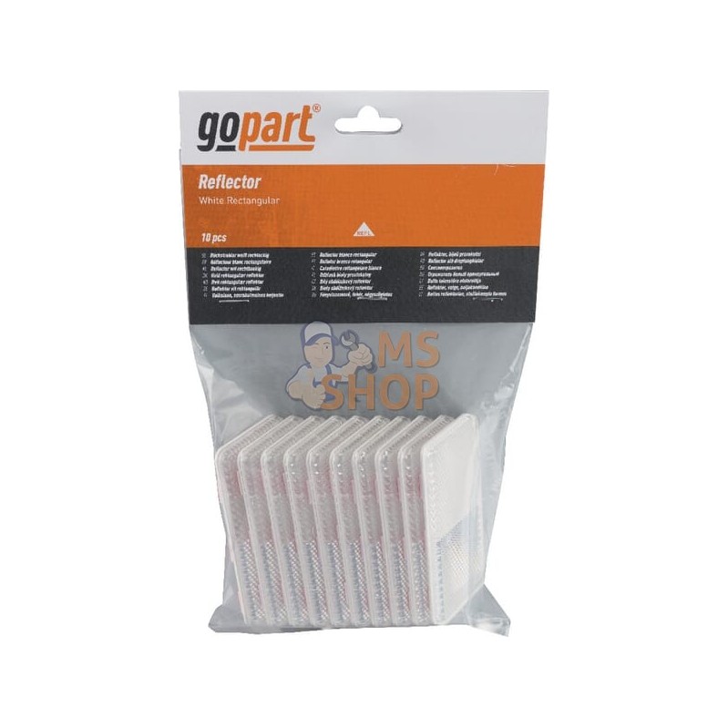 Catadioptre rectangle blanc 94x44mm | GOPART Catadioptre rectangle blanc 94x44mm | GOPARTPR#713959