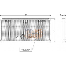 Catadioptre rectangle blanc 94x44mm | GOPART Catadioptre rectangle blanc 94x44mm | GOPARTPR#713959