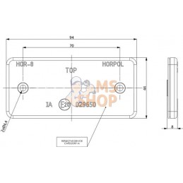 Catadioptre rectangle orange 94x44mm à visser | GOPART Catadioptre rectangle orange 94x44mm à visser | GOPARTPR#713982