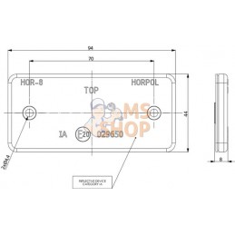 Catadioptre rectangle rouge 94x44mm à visser | GOPART Catadioptre rectangle rouge 94x44mm à visser | GOPARTPR#713977