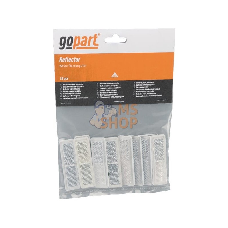 Catadioptre rectangle blanc 69x20mm | GOPART Catadioptre rectangle blanc 69x20mm | GOPARTPR#713941