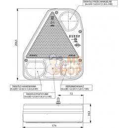 Feu arrière LED rectangle gauche câblé | GOPART Feu arrière LED rectangle gauche câblé | GOPARTPR#777255