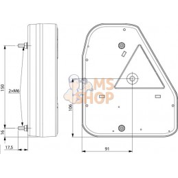 Feu arrière LED rectangle gauche câblé | GOPART Feu arrière LED rectangle gauche câblé | GOPARTPR#777255