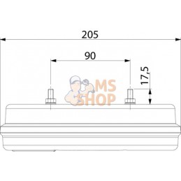 Feu arrière LED rectangle gauche câblé | GOPART Feu arrière LED rectangle gauche câblé | GOPARTPR#777326