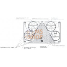 Feu arrière rectangle gauche 5 plots | GOPART Feu arrière rectangle gauche 5 plots | GOPARTPR#777275