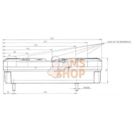 Feu arrière rectangle droit 5 plots | GOPART Feu arrière rectangle droit 5 plots | GOPARTPR#777274