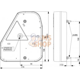 Feu arrière rectangle droit câblé | GOPART Feu arrière rectangle droit câblé | GOPARTPR#777329