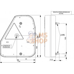 Feu arrière rectangle droit câblé | GOPART Feu arrière rectangle droit câblé | GOPARTPR#777330