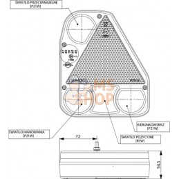 Feu arrière rectangle droit câblé | GOPART Feu arrière rectangle droit câblé | GOPARTPR#777330