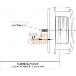 Feu arrière rectangle droit câble | GOPART Feu arrière rectangle droit câble | GOPARTPR#777263