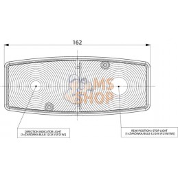 Feu arrière rectangle universel câblé | GOPART Feu arrière rectangle universel câblé | GOPARTPR#777314