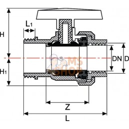 Vanne à bille PVC 1"x1" f/m | GOPART Vanne à bille PVC 1"x1" f/m | GOPARTPR#922146