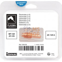 Électrodes 45/125A Plasma (5x) | GYS Électrodes 45/125A Plasma (5x) | GYSPR#852800