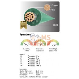 Câble Premium ø2,45mm - 100m | GRIMSHOLM Câble Premium ø2,45mm - 100m | GRIMSHOLMPR#1089643