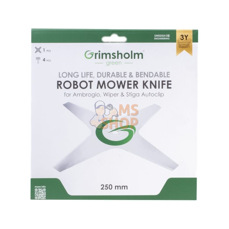 Lame robot 4 dents Stiga 25cm | GRIMSHOLM Lame robot 4 dents Stiga 25cm | GRIMSHOLMPR#1089659