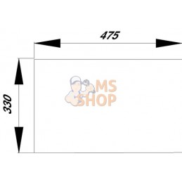 Vitre arrière inf. fixée | JOHN DEERE Vitre arrière inf. fixée | JOHN DEEREPR#480549