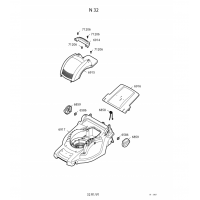 Pièces détachées CARCASSE TONDEUSE N32 OUTILS WOLF - MSSHOP