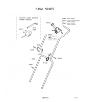 Pièces détachées GUIDON TONDEUSE N34BPE OUTILS WOLF