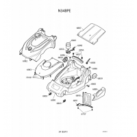 Pièces détachées CARCASSE TONDEUSE N34BPE OUTILS WOLF