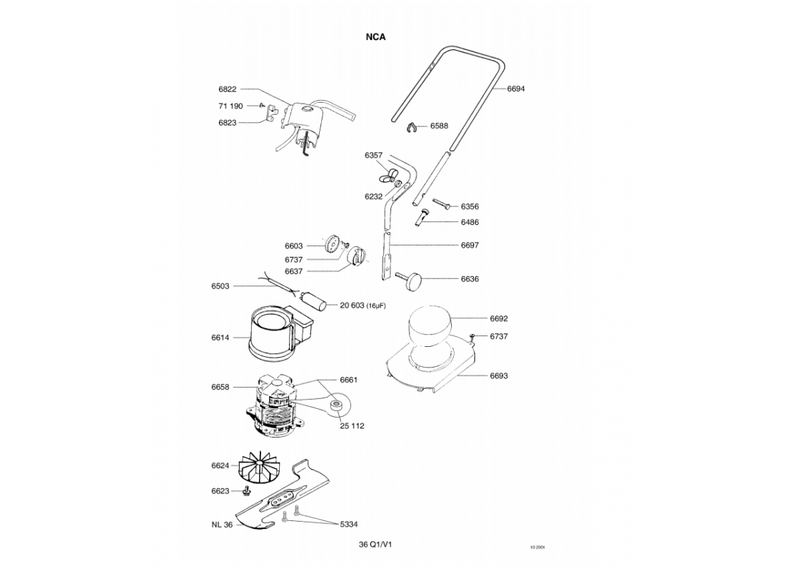 1 - GUIDON-ELEMENT DE COMMANDE-MOTEUR-LAME | NCA