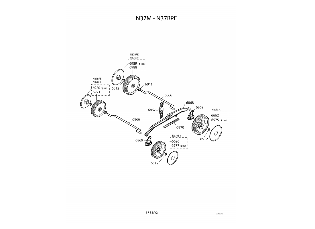 3 - ROUES-HAUTEUR DE COUPE | N37BPE