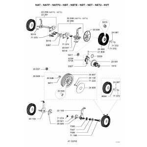 Pièces détachées ROUES-HAUTEUR DE COUPE NBTE OUTILS WOLF - MSSHOP