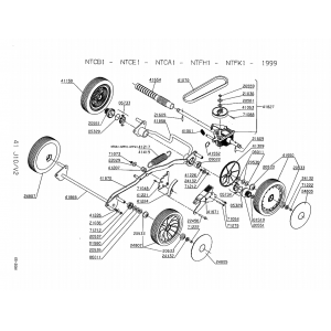 Pièces détachées ROUES-HAUTEUR DE COUPE-SYSTEMPE DE COUPE TONDEUSE NTFH1 OUTILS WOLF - MSSHOP