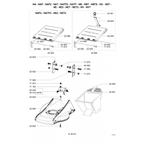 Pièces détachées CARCASSE-PANIER-AUTRE NET2 OUTILS WOLF - MSSHOP